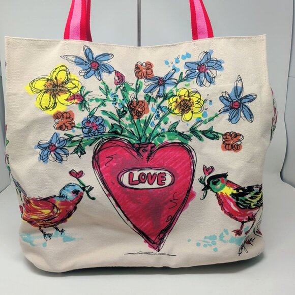 Brighton Love Tote Bag Canvas Large Tweet - Picture 6 of 13